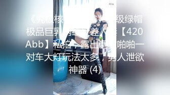 《究极核弹✅泄密》顶级绿帽极品巨乳网红反差人妻【420Abb】私拍，露出调教啪啪一对车大灯玩法太多，男人泄欲神器 (4)