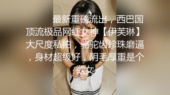 ⚫️⚫️最新重磅流出，西巴国顶流极品网红女神【伊芙琳】大尺度私拍，骆驼齿珍珠磨逼，身材超级好，阴毛厚重是个欲女