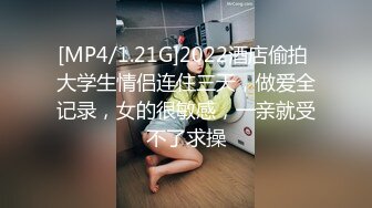 [MP4/1.21G]2022酒店偷拍 大学生情侣连住三天，做爱全记录，女的很敏感，一亲就受不了求操